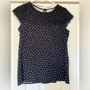 Cap sleep polka dot shirt